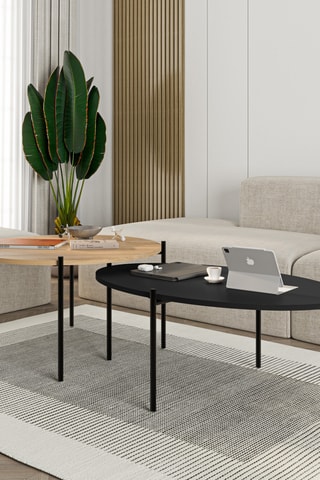 2 tables basses - 112,5 x 83,5 x 45,6/39,6 cm