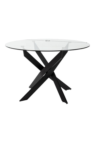 Table à manger en verre - 120 x 74,8 x 120 cm