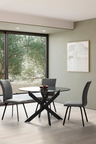 Table à manger en verre - 120 x 74,8 x 120 cm