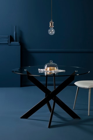 Table à manger en verre - 120 x 74,8 x 120 cm