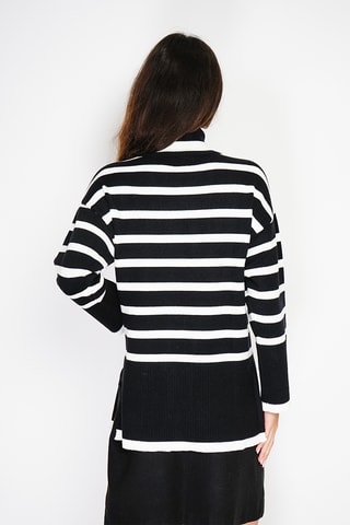 Tunica in misto cashmere - Bianco e nero