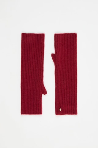 Luvas sem dedos - Bege - Vermelho