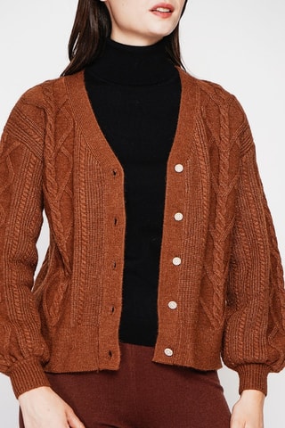 Cardigan oversize  - Marrone