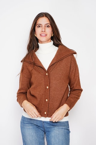 Cardigan oversize  - Marrone