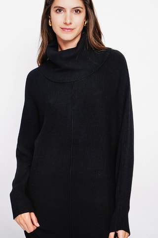 Vestido-camisola oversized - Preto