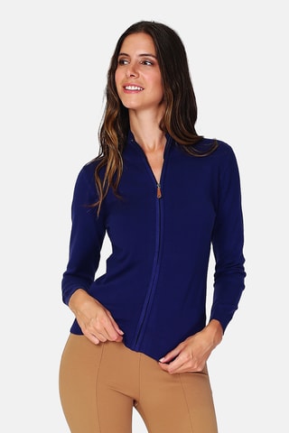 Cardigan in cashmere - Blu scuro