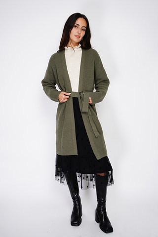 Cardigan lungo  - Kaki