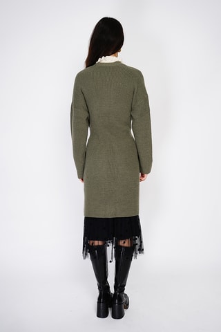 Cardigan lungo  - Kaki