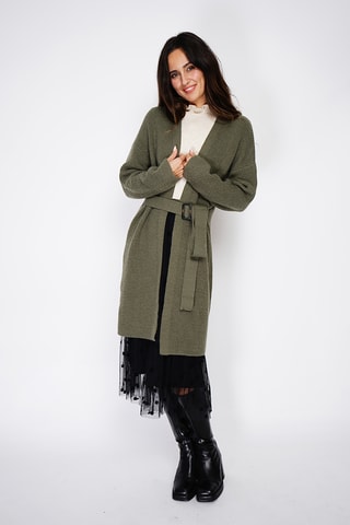 Cardigan lungo  - Kaki