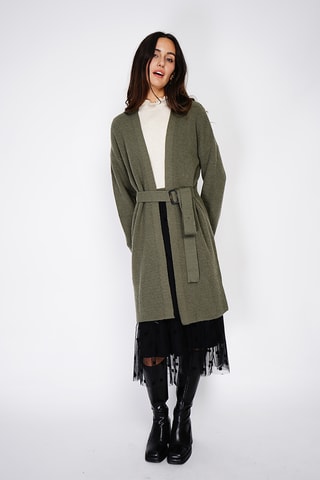 Cardigan lungo  - Kaki