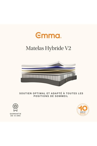 Ensemble lit Cocoon Plus Emma + Matelas Hybride V2 - Gris