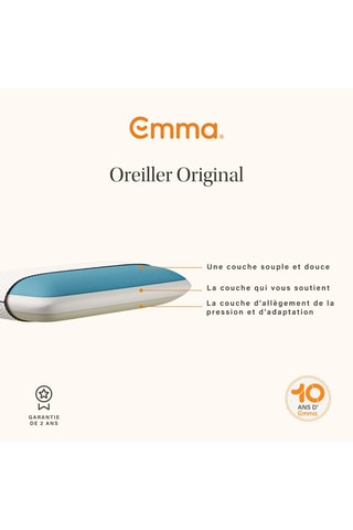 2 oreillers avec confort personnalisable Original Emma