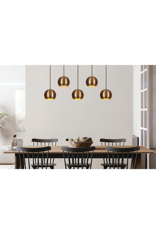 Lámpara de techo Sivani - Marrón y negro - 5 x 40 W