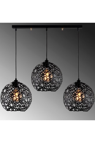 Lámpara de techo Fellini - Negro - 3 x 100 W