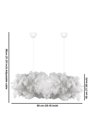 Suspension Serene - Blanc - 2 x 40 W