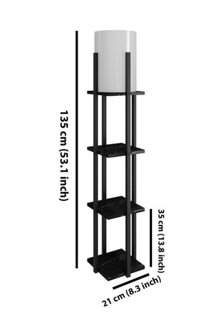 Lampadaire Nora - Noir - 60 W