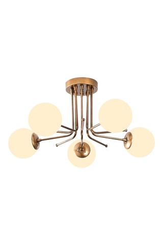 Lámpara de techo Daisy - Dorado y blanco - 5 x 100 W