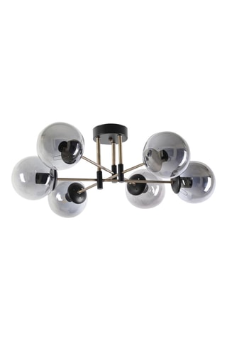 Plafón Dolunay - Negro y dorado - 6 x 60 W