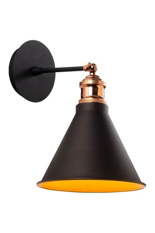 Applique murale Berceste - Noir et cuivré