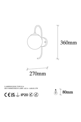 Applique murale Jewel - Doré et blanc - 15 W