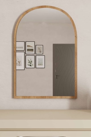 Miroir - 60 x 90 x 2,2 cm - Imitation chêne