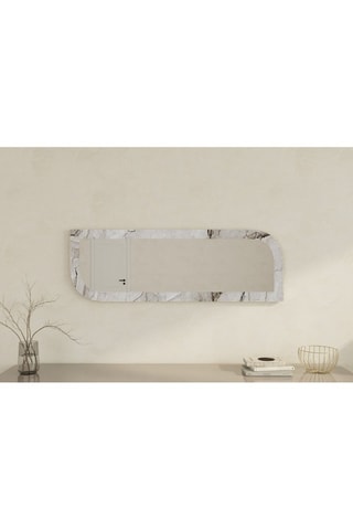 Miroir - 120 x 40 x 2,2 cm - Imitation marbre