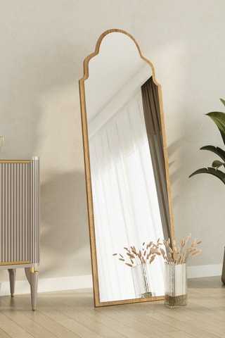 Miroir - 50 x 160 x 2,2 cm - Imitation chêne