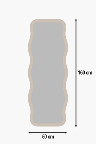 Miroir - 50 x 160 x 2,2 cm - Beige