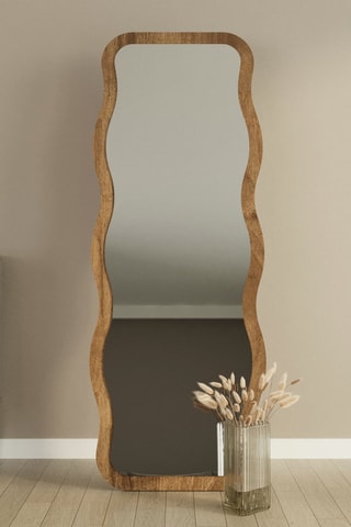 Miroir - 50 x 160 x 2,2 cm - Imitation noyer