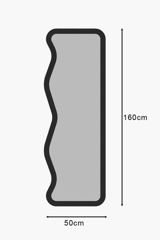 Miroir - 50 x 160 x 2,2 cm - Noir