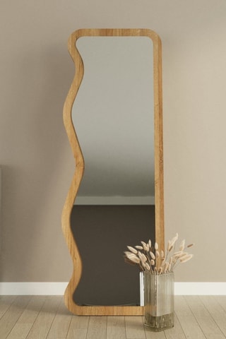 Miroir - 50 x 160 x 2,2 cm - Imitation bois