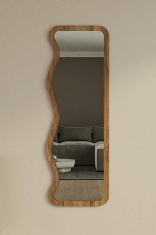 Miroir - 50 x 160 x 2,2 cm - Imitation noyer