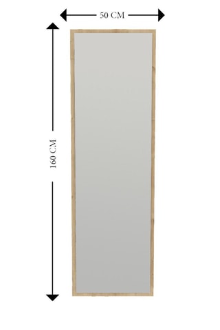 Miroir - 50 x 160 x 2,2 cm - Imitation bois