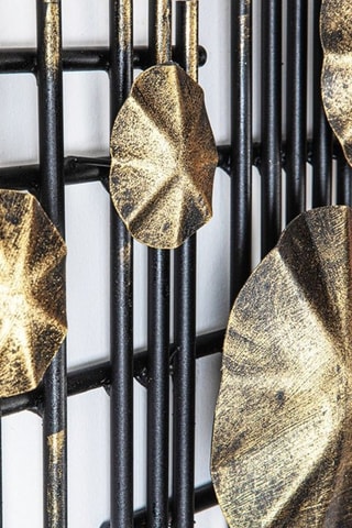 Décoration murale Mihrimah - 113 x 7 x 44 cm - Noir et doré