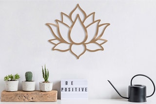 Adorno mural Lotus Flower - Marrón