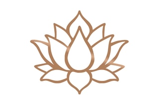 Adorno mural Lotus Flower - Marrón