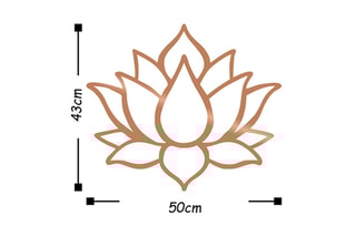 Adorno mural Lotus Flower - Marrón