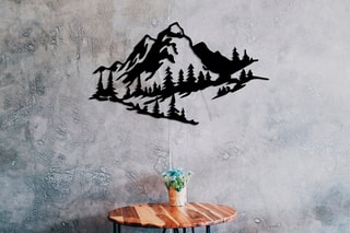 Décoration murale Mountain Noir