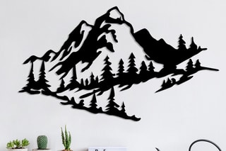 Décoration murale Mountain Noir