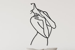 Adorno mural Woman Lines - Negro