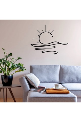 Adorno mural Alborada - Negro - 55 x 44 cm