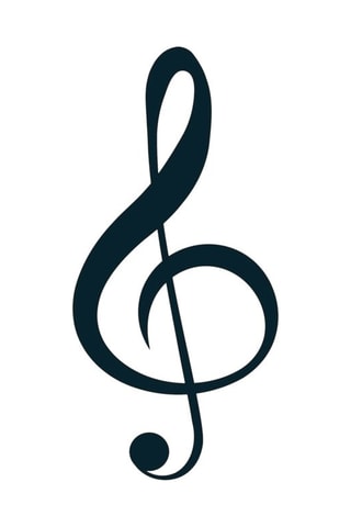 Adorno mural Treble Clef - Negro