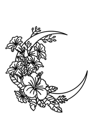 Adorno mural - 50 x 47 cm - Negro