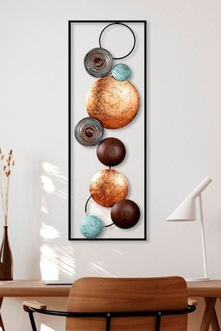 Adorno mural Textured - 
Dorado y azul