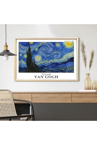 Cuadro «Noche estrellada» Van Gogh - 42 x 62 cm