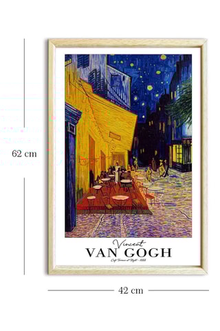 Cuadro «Terraza de café por la noche» Vincent Van Gogh - 62 x 42 cm