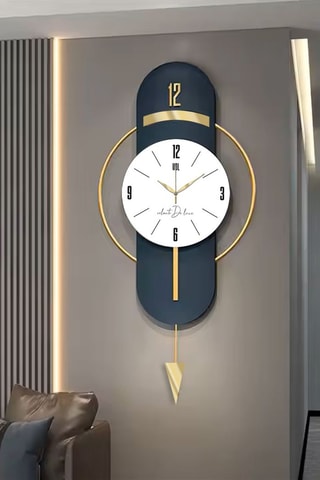 Horloge murale - 40 cm - Bleu marine 