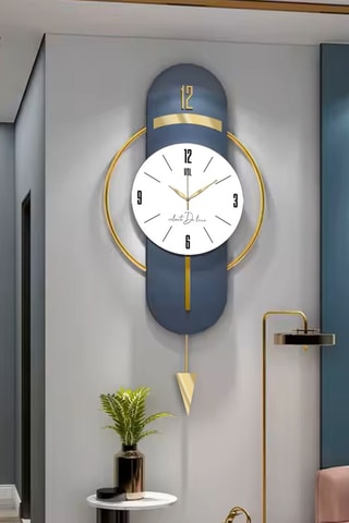 Horloge murale - 40 cm - Bleu marine 