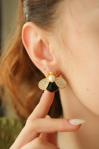 Oorbellen Onyx en Zirkonia’s