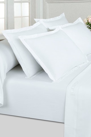 Taie de traversin en satin de coton 160 fils/cm² Baratta - Blanc